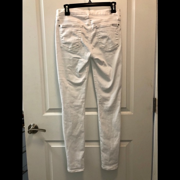 7 for all Mankind skinny jeans in clean white 27 - Picture 2 of 6